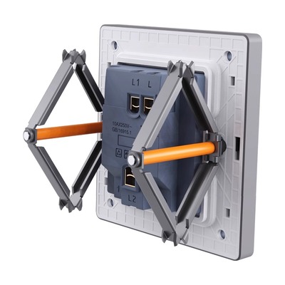 86型开关插座修复器底盒线盒接线盒快速安装固定神器暗盒补救金属