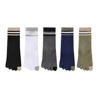 恒源祥五指袜男士纯棉抗菌防臭吸汗无骨分趾袜中筒袜子秋冬季
