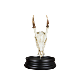 树脂仿真羊头骨动物鹿头骨骼摆件怀旧复古家居桌面装饰品教学道具