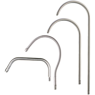 净水器水龙头弯管加高出水管配件厨房2分水龙头矮鹅颈管304不锈钢