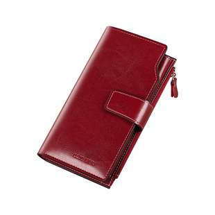 钱包女真皮2025新款女士手拿包时尚简约长款大容量钱夹卡包一体