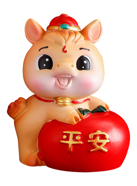 马到成功国潮生肖马吉祥物摆件