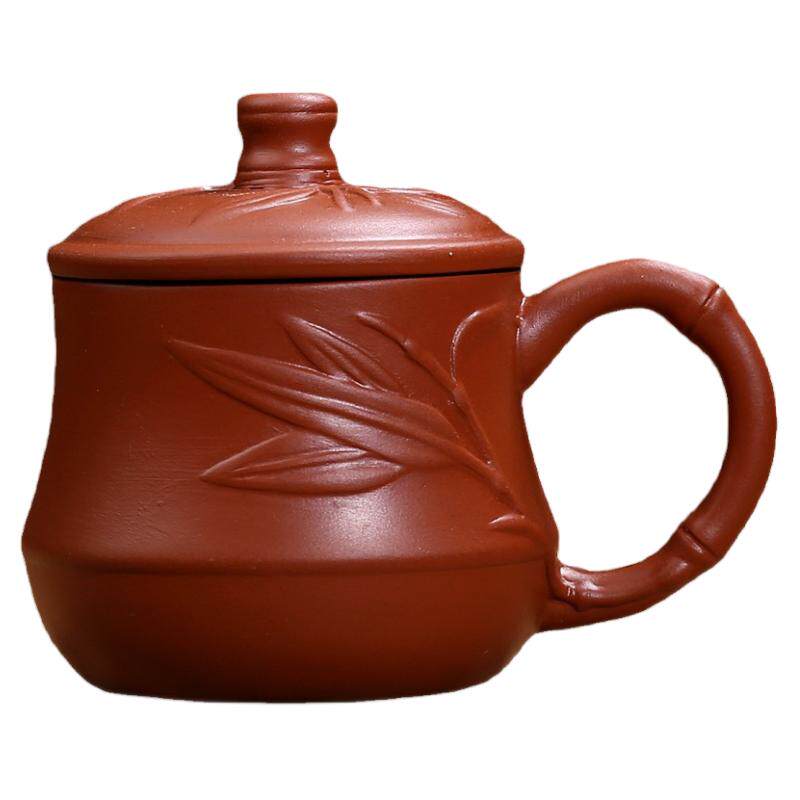 潮汕紫砂杯茶杯带盖 半手工紫砂杯子 泡茶杯功夫茶具成竹杯泡茶器
