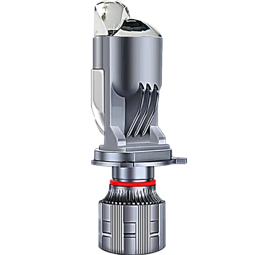 双色h4自带透镜led大灯白黄双光12v24v通用改装远近一体激光灯泡