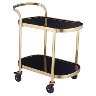 酒店餐厅酒水服务车ktv生日蛋糕手推车饭店会所不锈钢两层餐车