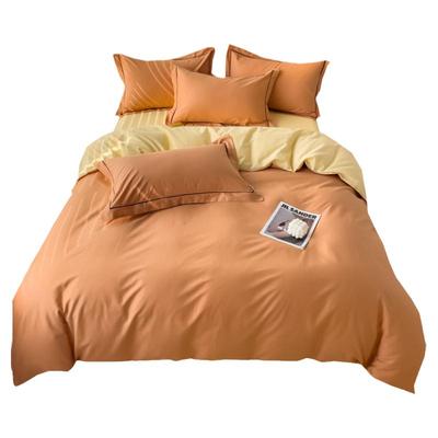 订制全棉纯棉纯色双拼被套被罩