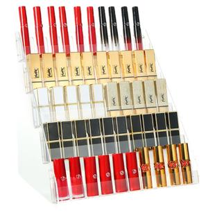 口红唇釉收纳架亚克力展示架阶梯式彩妆化妆品置物架粉饼眼影陈列