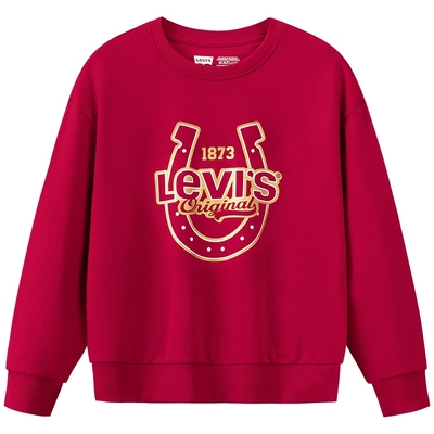 【新年马年】李维斯男童红色卫衣儿童套头衫2026拜年服过年衣服女