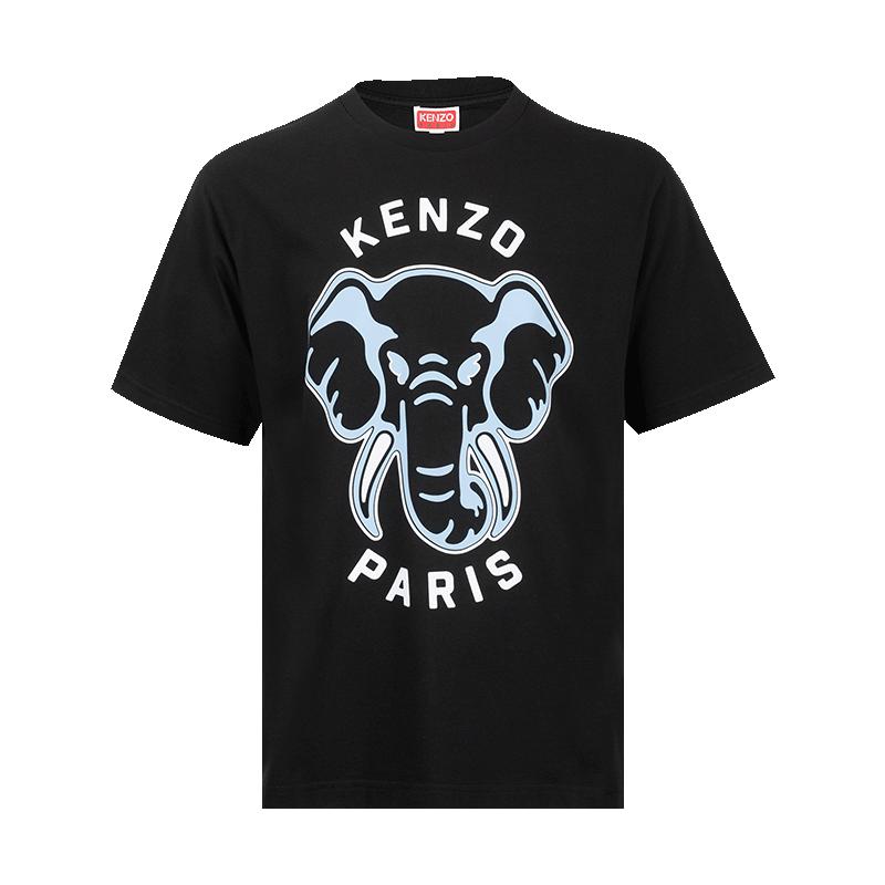 KENZO/高田贤三男Elephant印花全棉短袖T恤男士2024新款XY