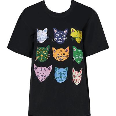 趣味猫咪撞色图案设计