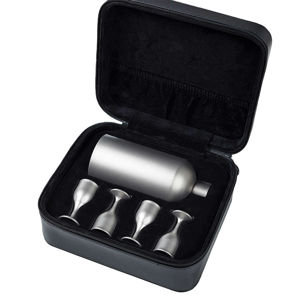 纯钛酒壶白酒瓶迷你随身带户外盛酒器大容量酒具便携圆形酒壶露营