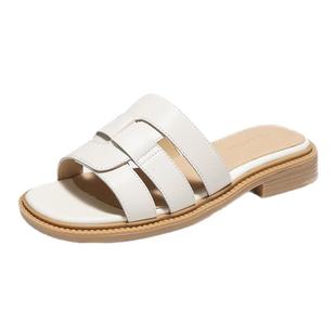 奥康 女鞋2025夏季拖鞋编织露趾凉鞋度假风舒适外穿凉拖