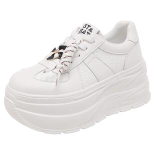 星期六小白鞋子女鞋春季新款松糕厚底增高板鞋女士休闲百搭德训鞋