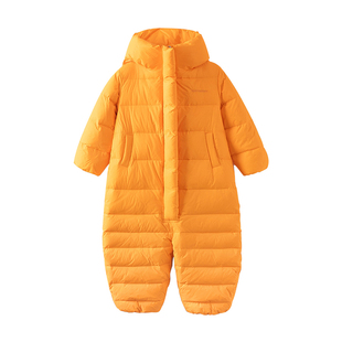 男童冬季滑雪可爱小熊连体羽绒服2025新款儿童装加厚防水防寒外套