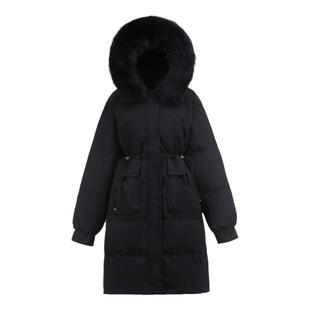 羽绒服女大码冬季新款200斤胖mm显瘦收腰中长款宽松保暖鸭绒外套