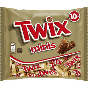现货荷兰进口Twix特趣焦糖曲奇饼干迷你巧克力227g10条装
