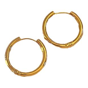 凯旋门金色圈圈耳圈美拉德大耳环法式复古2026新款爆款耳钉耳饰女