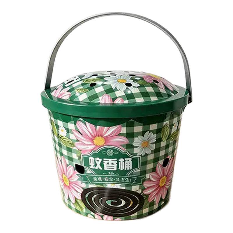 花漾手提带盖蚊香盒安全托盘防烫