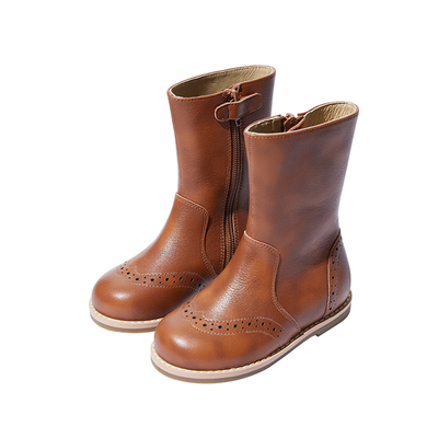 woollykids小羊沃利澳洲真皮女宝宝时尚高帮童鞋防滑橡胶底小靴子