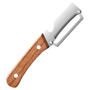 木柄多功能削皮刀新款不锈钢削甘蔗皮的刀厨房用削南瓜莴笋刮皮刀