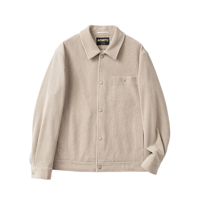 秋冬男翻领夹克灯芯绒翻领外套