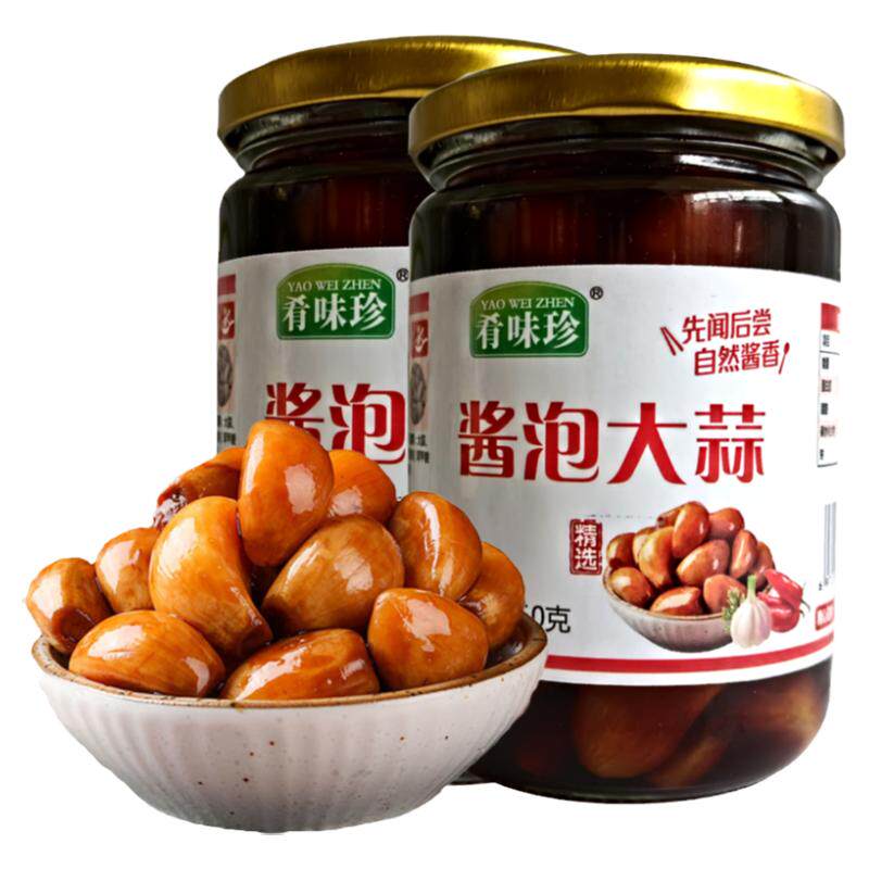 泡大蒜酱香广西特产腌制蒜米香脆