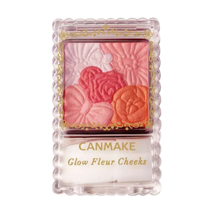 保税直发 日本Canmake井田五色花瓣腮红哑光珠光高光一体盘腮紫色