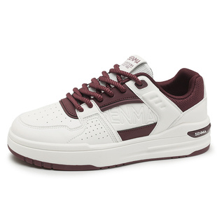 森马休闲板鞋男款2025冬季新款韩版潮流轻便防滑运动真皮小白鞋男