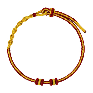 周大生转珠阁转运珠金丝手绳编绳精美DIY黑色红色编织绳可调节