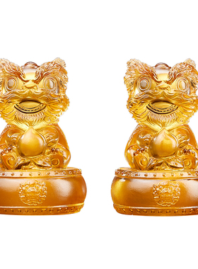 淘运阁易明居吉狮赐桃宝懿摆件