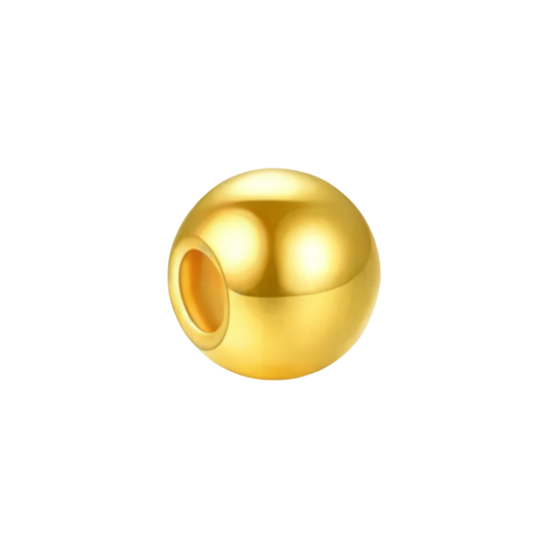 【八意堂】黄金999金珠子足金转运珠光珠古法散珠编绳串珠配件