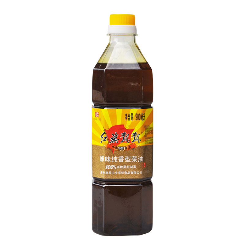 红旗飘飘原味纯香油菜油900ml