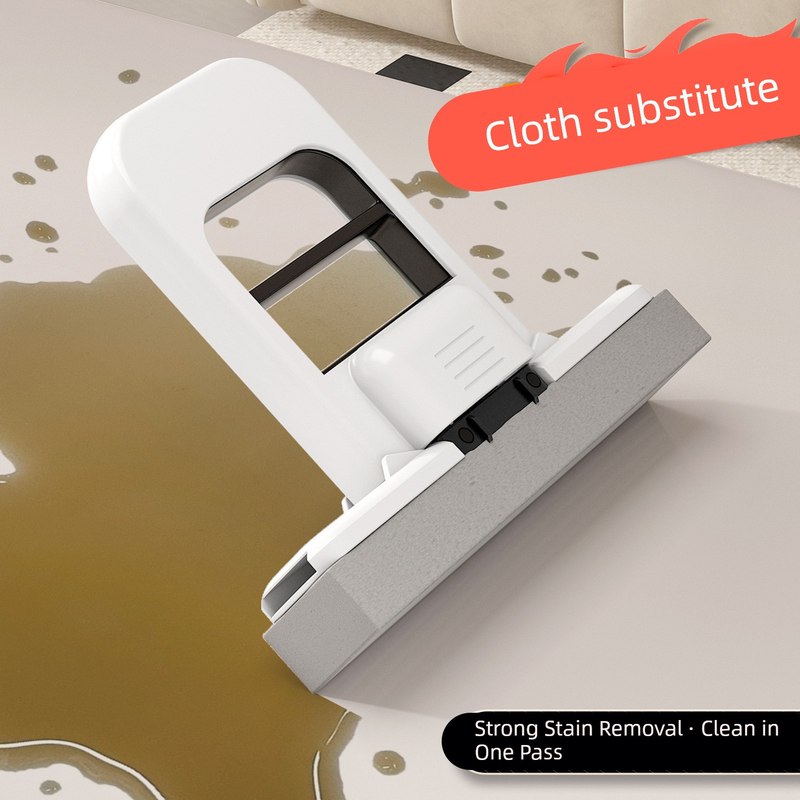 迷你小拖把折叠代替抹布家用桌面免手洗卫生间懒人擦桌吸水海绵头