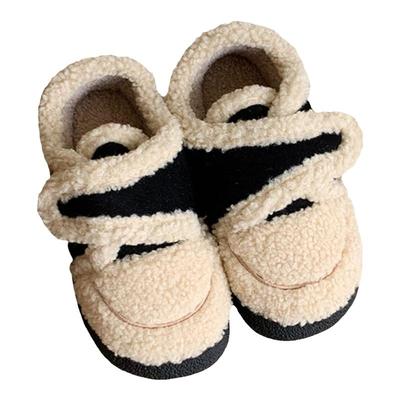 细细条韩版复古百搭保暖豆豆棉鞋