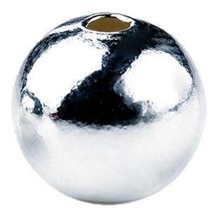 足银光面银珠子圆珠实心散珠隔珠光珠手链项链diy串珠饰品半成品