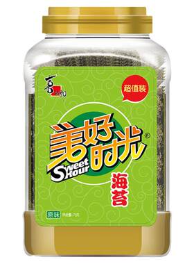 美好时光经典原味海苔大桶装儿童休闲小零食解馋即食紫菜海苔片
