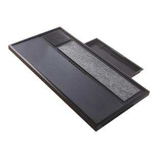 天然整块乌金石茶盘托盘储水式干泡大号家用排水抽屉茶台石材茶具