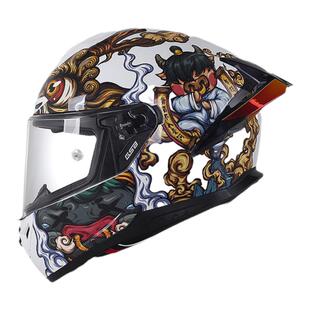 GSB摩托车头盔男女机车全盔赛车头盔街车全盔大尾翼S361