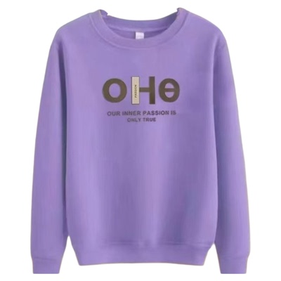 加绒女士圆领卫衣2025韩版新款