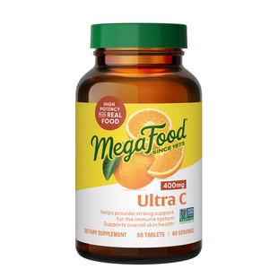 MegaFood天然维生素C400mg高剂量高浓维他命VC片抵抗力免疫力60片