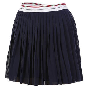 网球短裙女防走光跑步训练运动羽毛球群子白色瑜伽网纱健身百褶裙