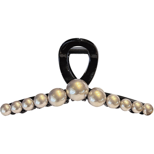 15cm超大号珍珠抓夹女发量多后脑勺盘发鲨鱼夹头饰2025新款发饰