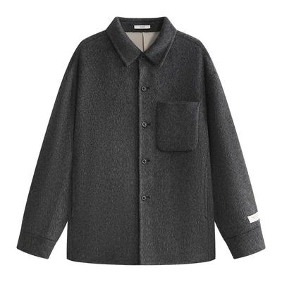 【纯羊毛】ZIOZIA通勤男装25秋冬微阔衬衫毛呢夹克外套ZCWE4611
