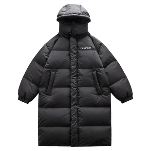 GRKC吉尔卡克长款连帽羽绒服2025冬季御寒保暖加厚情侣外套白鸭绒