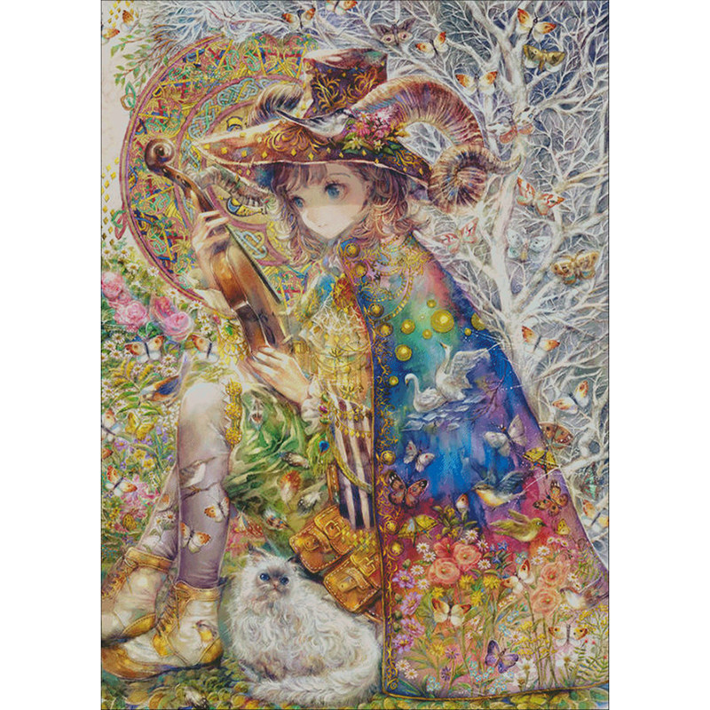 儿童房卡通人物画四季少女十字绣