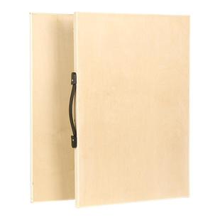 画板美术生专用手提便携4k实木空心画架水彩实心8k绘图板夹儿童半开木质a2全开画画素描木板工具套装户外写生