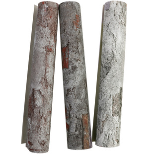 仿古砖块文化砖仿砖做旧复古水泥灰色砖纹墙纸工业风壁纸店铺装修