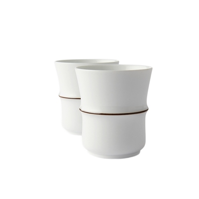 SHANG XIA上下白瓷竹节对杯礼盒新婚礼物 新年礼物 马年送礼