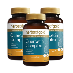 【自营】HerbsofGold槲皮素高含量畅快呼吸护肺进口和丽康 60粒*3