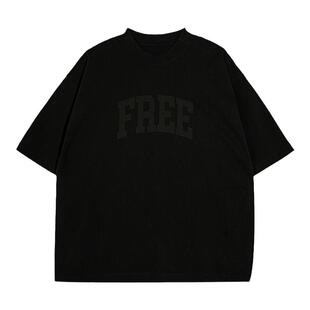 JUPSTUDIO日系和平鸽印花短袖t恤男夏季休闲重磅纯棉半袖黑色上衣